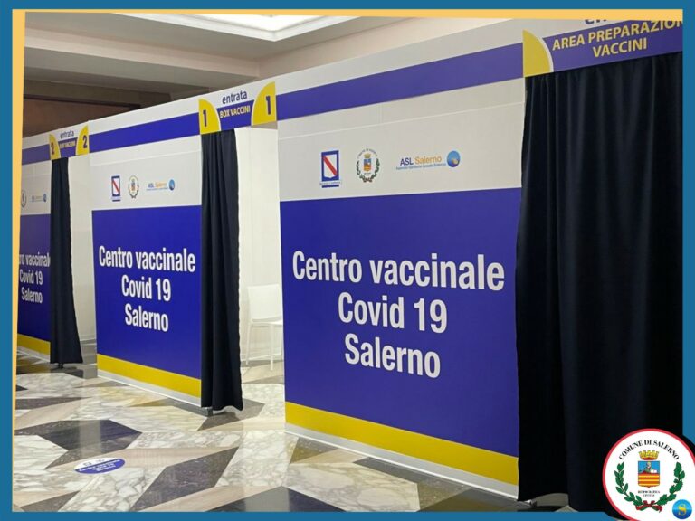 Salerno, pronti i centri vaccinali di popolazione